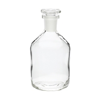 Clear Wide-Mouth Ground-Glass Stoppered Bottles