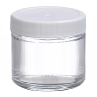 Clear Straight-Sided Jars with White Polypropylene Cap with Polyvinyl Liner