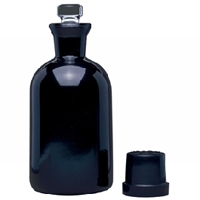 300mL Black B.O.D. Bottle with Glass Robotic Stopper 