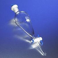 Squibb, Pear-Shaped Separatory Funnel with PTFE Plug