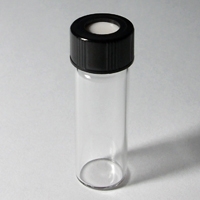 Vial, 4mL, 15 x 45mm, Clear Glass with 13-425 Black Open Top Cap