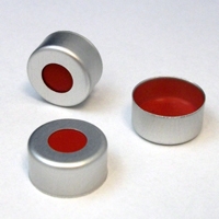 11mm Silver Aluminum Crimp Seal, with PTFE/Silicone Septum