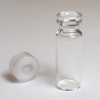CHROMSPEC 12x32mm Snap Seal Vial and 11mm NATURAL Snap Caps with Septa - Clear Glass