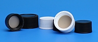 Solid Top Polypropylene Caps with PTFE/F217 Liners