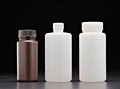 Narrow Mouth Laboratory Grade Bottles with Closures - HDPE, Amber