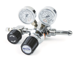 Dual-Stage Ultra-High Purity Chrome-Plated Brass Gas Regulators