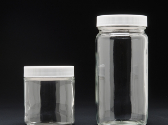 Short Straight Sided Wide Mouth Clear Glass Jars Without Closures